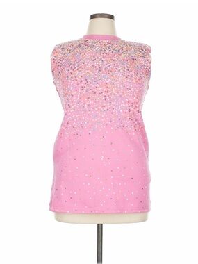 Queen of Sparkles Pink Sleeveless Mini Dress With Shoulder Pads Size XL